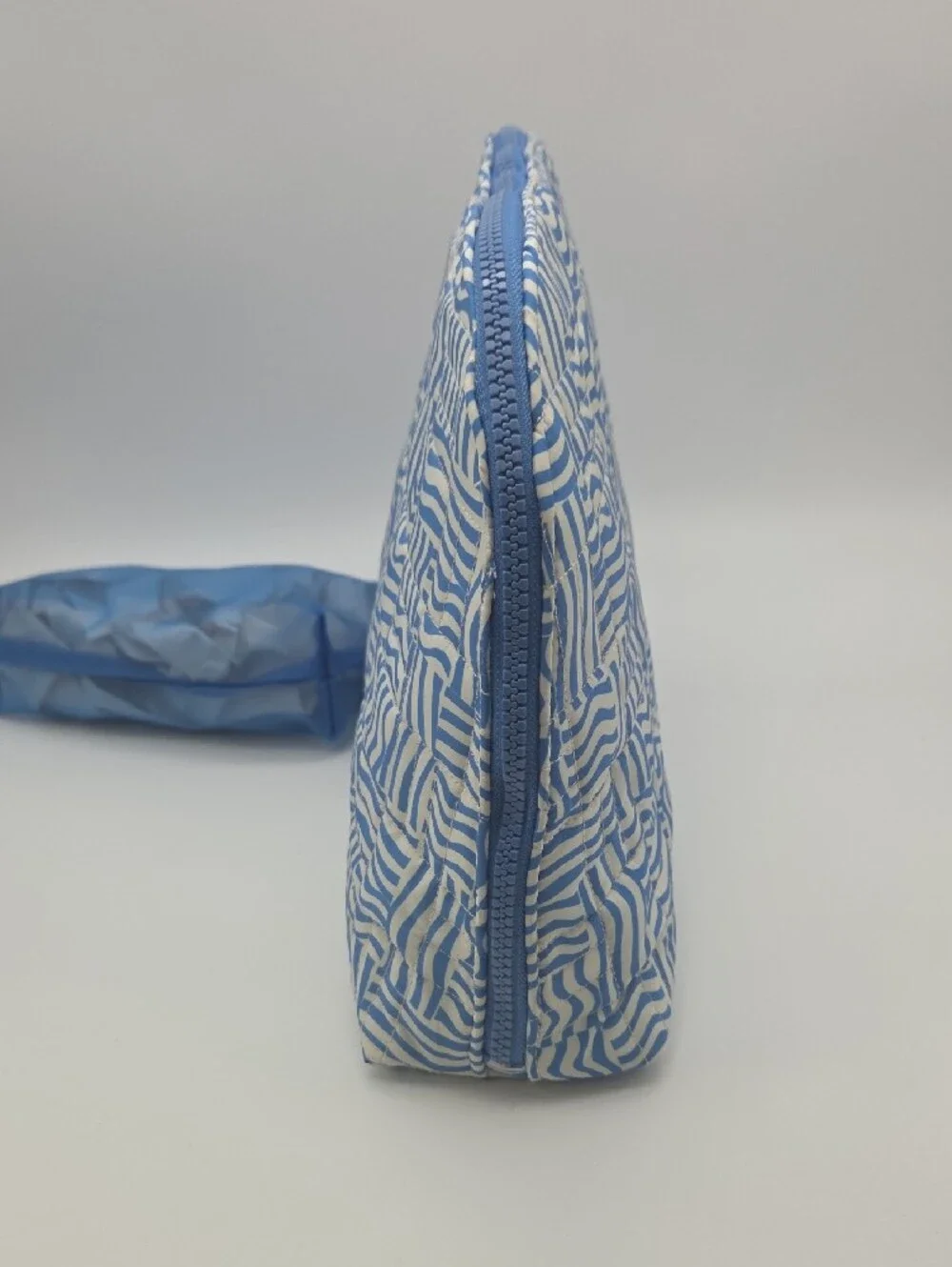Sonia Kashuk Blue and White Patterned Cosmetic Pouch 2 Pieces
